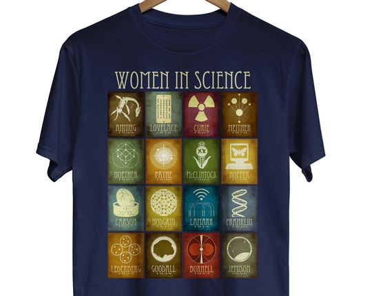 Discover Women In Science Shirt, STEM Teacher Gift, Inspirational Girls T-Shirts, Geeky Graphic Tee, Feminist Shirt, Marie Curie, Jane Goodall,