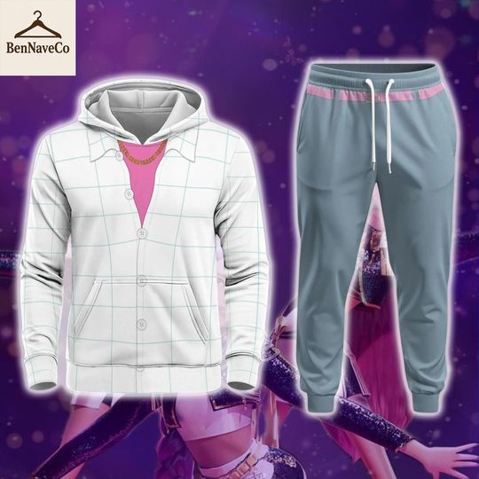 Jinu Kpop Demon Hunters Hoodie Joggers Sets, Saja Boys Costume Hoodie, Kpop Cosplay 3D Hoodie