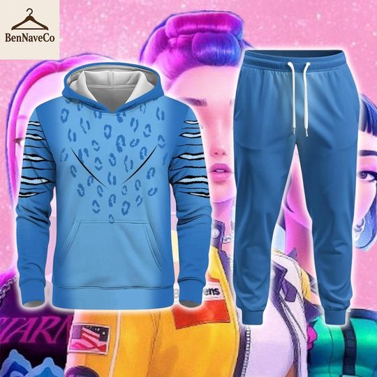 Derpy The Tiger Hoodie Joggers Sets, Kpop Demon Hunters Cosplay Outfit, Derpy Tiger Costume Hoodie, Family Matching Cosplay Gift