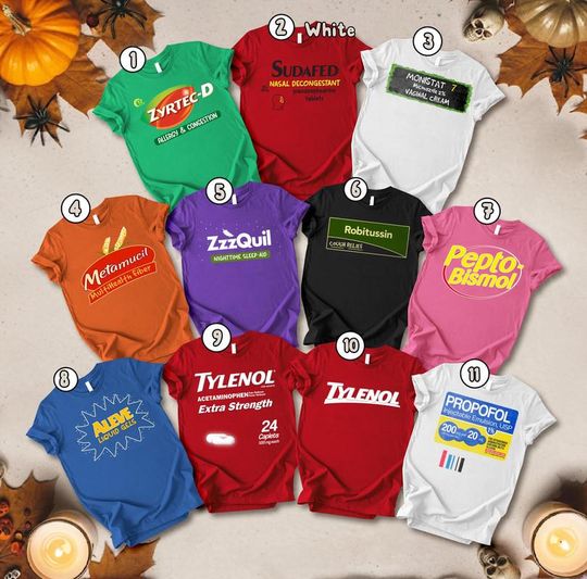 Discover Pharmacy Halloween Costume Shirts, Medical Matching Shirts, Halloween Nurse Costume Party Tees, Doctor Group Shirts, Pharmacy Shirt For Team