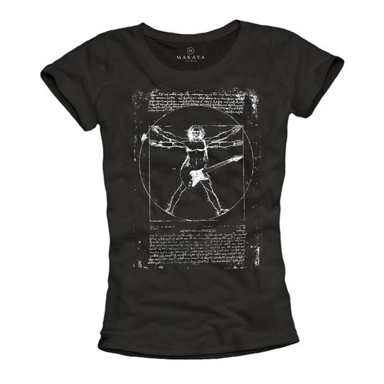 Discover Music Band Women's T-Shirt Guitar Rock Star Vintage Tee