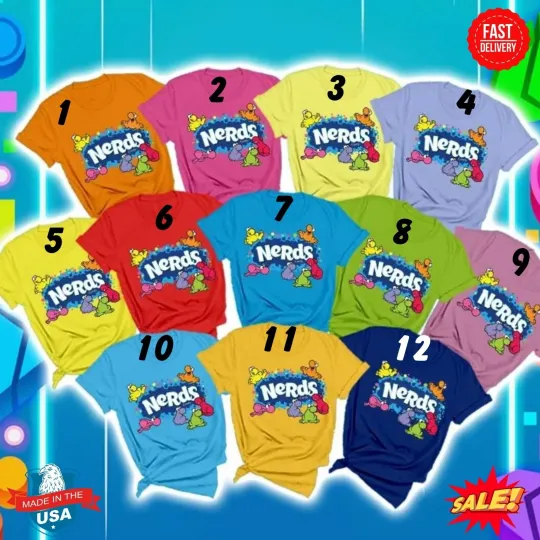 Nerd Candy Halloween Costume Shirt, Halloween Chocolate Bar Group Costumes