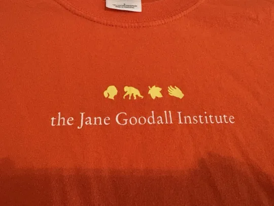 Discover The Jane Goodall Institute Orange Tee Shirt Size Large Gildan