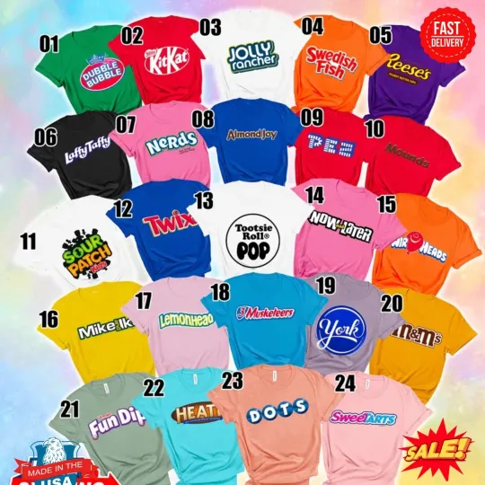 Discover Candy Shirt Group Halloween Costume - Fun Candy Bar Adult Tee