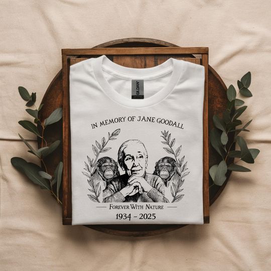 Discover Jane Goodall PNG File | Legacy of Hope | Inspirational Quote & Chimpanzee Design | Printable Digital Download