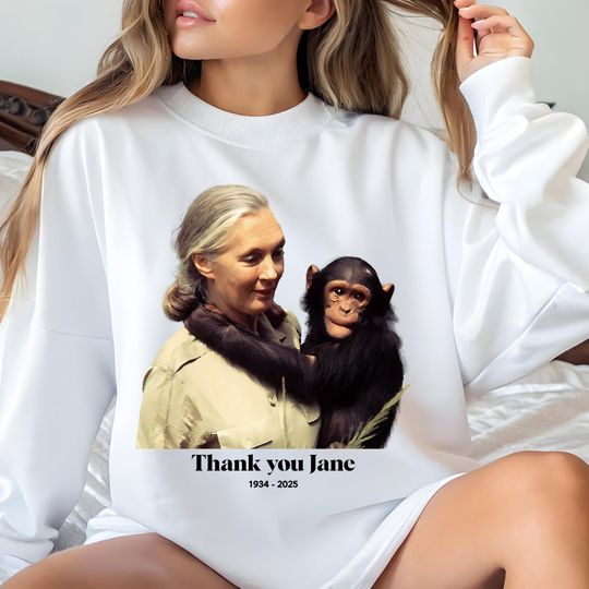 Discover Jane Goodall PNG File | Legacy of Hope | Inspirational Quote & Chimpanzee Design | Printable Digital Download