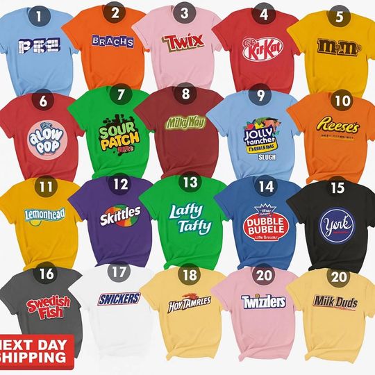 Discover Candy Halloween Costume Shirt, Halloween Chocolate Bar Group Costume Shirt, Halloween Costume For Family Group Shirt, Snack Bar Team Shirt