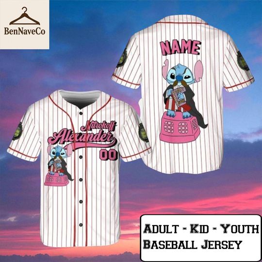 Discover Stitch Haunted Mansion Narcoff Alexander Jersey, Custom Disney Baseball Shirt, Halloween Costume Jersey for Adult Kid Youth