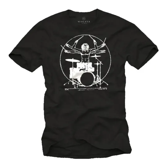 Discover Drummer T-Shirt Men's Drums Rock Band Musician Gift