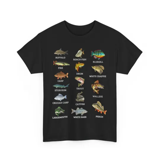 Discover Types of Freshwater T-Shirt, Fishing Lovers Fisherman Fishing Season Shirt