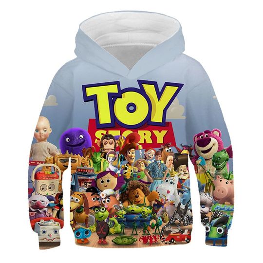 Toy Story Woody Buzz Lightyear Cartoon Anime 3D Impresso Casual Personalizado Moletom Com Capuz Outono Full Color Jaqueta Bonito