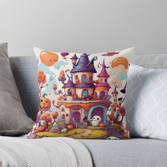 Discover Enchanted Halloween Wonderland Pillow
