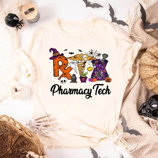 Discover Halloween Pharmacy Tech Shirt,  Pharmacy Technician Halloween Shirt, Pharmacist Shirt Pharmacy Tech Shirt Pharmacy Tech Gifts Shirt