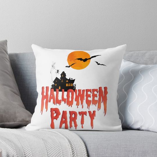 Discover Halloween party Pillow