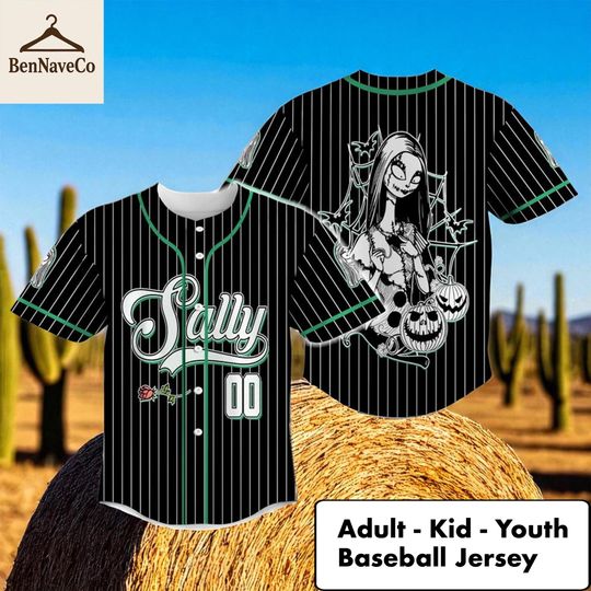 Sally Baseball Jersey, Custom Nightmare Before Christmas Jersey Shirt
