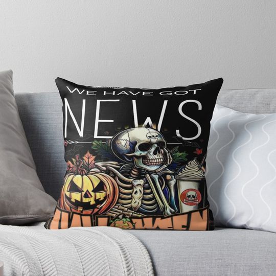 Discover We have got news Halloween, Just I'm waiting for Halloween, Halloween day, festivalween,  Pillow