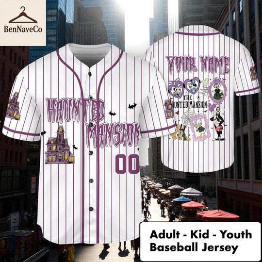 Discover Haunted Mansion Jersey, Custom Baseball Jersey, Kid Youth Adult Haunted Mansion Shirt