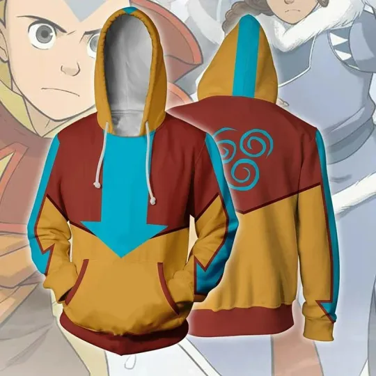 Discover Anime Avatar The Last Airbender Cosplay Hoodies 3D Printed Sweatshirt Men Women Long Sleeve Tracksuit Pullover Harajuku Y2k Coat