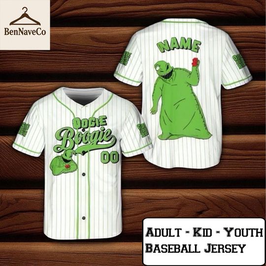 Oogie Boogie Baseball Jersey, Custom Jersey Shirt, Nightmare Before Christmas Baseball Tee