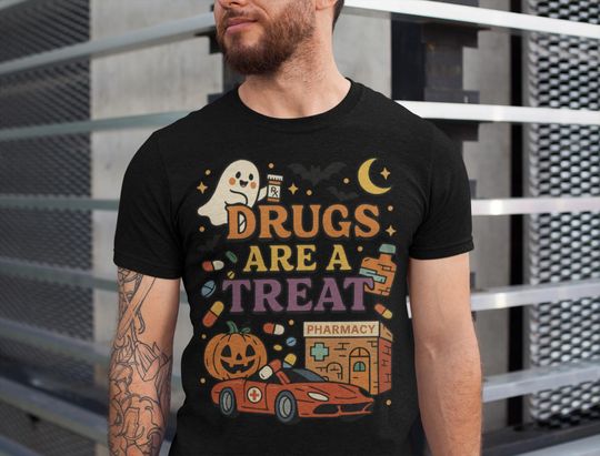 Discover Spooky Pills & Healthy Thrills - Funny Halloween Pharmacist Shirt