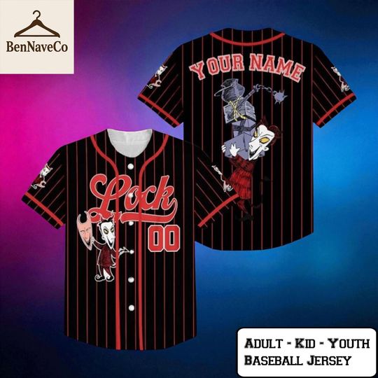 Discover Lock Baseball Jersey, Custom Nightmare Before Christmas Shirt, Kids Youth Adult Jersey