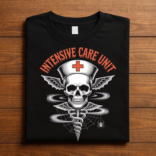 Discover Intensive Care Unit Shirt, spooky ICU Halloween Tee