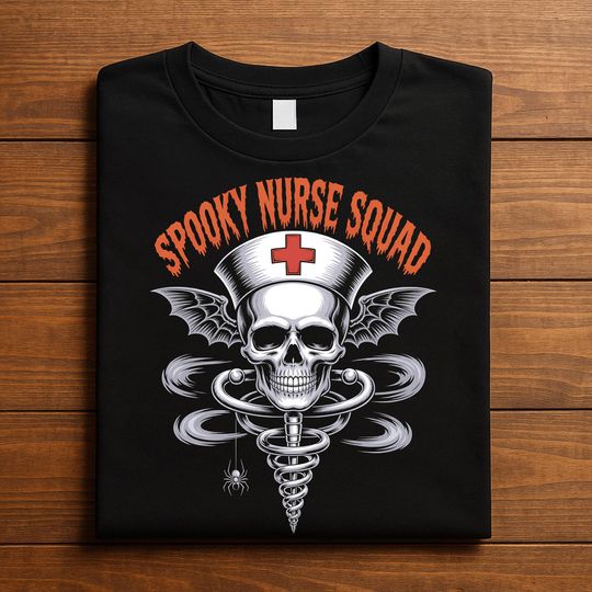Discover Spooky Squad Shirt Creepy Halloween Tee Skull Halloween Outfit