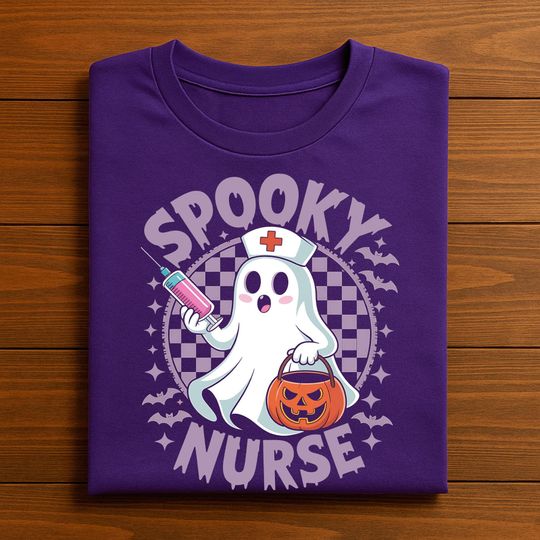 Discover Spooky Shirt Funny Halloween Tee With Pumpkin Syringe Costume Outfit