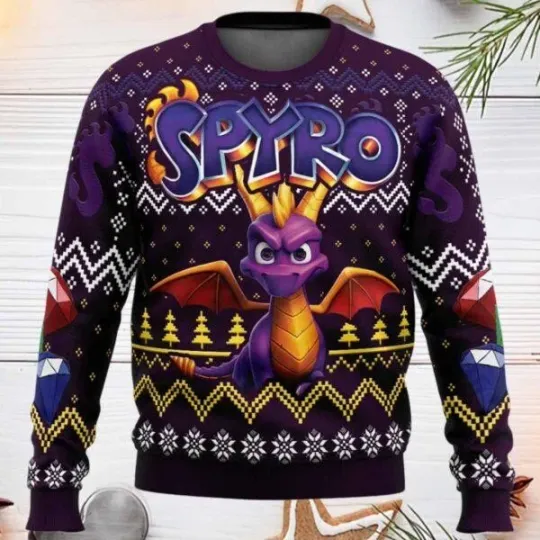 Discover Christmas Dragon Spyro Ugly Christmas Sweater