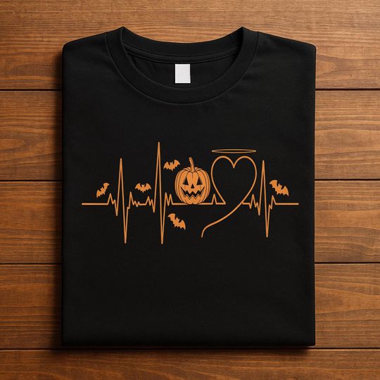 Discover Halloween Heartbeat Shirt, Halloween Shirt, Halloween Tee