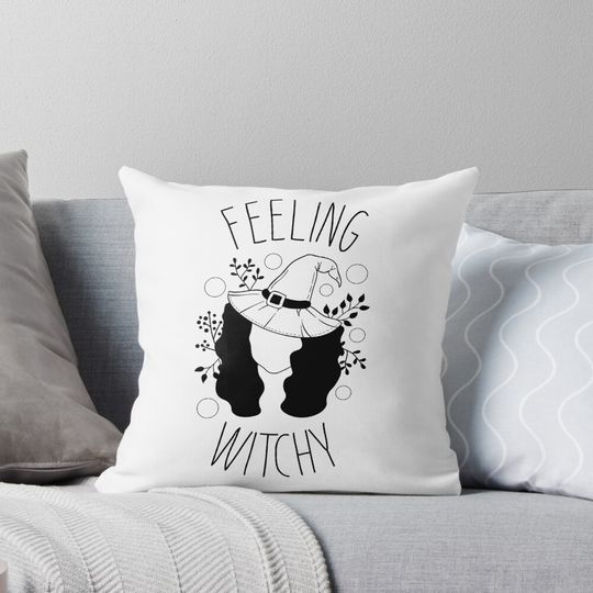 Discover Feeling Witchy Funny Witch Costume Halloween Pillow