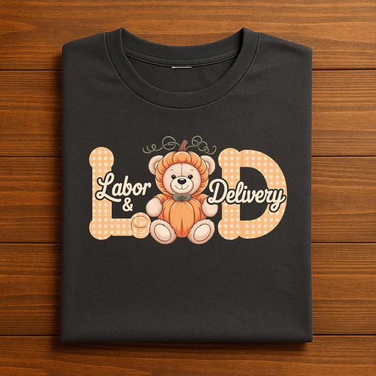 Discover Labor and Delivery Nurse Shirt Pumpkin Costume Bear Maternity Halloween OB Nurse Gift Fall Hospital Staff LD Fall T-Shirt, NICU Thanksgiving
