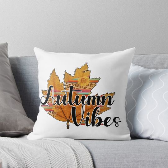 Discover Autumn Vibes Funny Fall Vibes Halloween Pillow