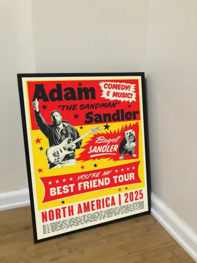 Adam Sandler The Sandman Comedy and Music Tour 2025 Vertical Poster