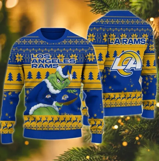 Discover football Los Angeles Ram funny character Ugly Christmas Sweater All Size