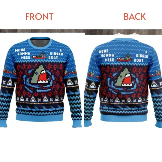 We're Gonna Need A Bigger Boat Jaws Ugly Christmas Sweater