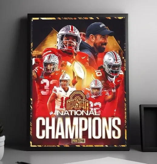 Discover Ohio State Buckeyes Football National Champions Poster 2025