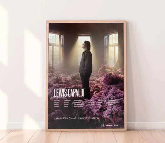 Discover Lewis Capaldi Australia & New Zealand Tour 2025 Poster - Music Wall Art