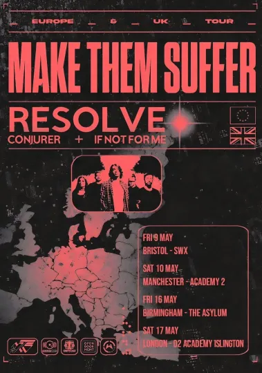 Discover Make Them Suffer Summer 2025 UK Tour Poster – Live Music Event Vertical Wall Art