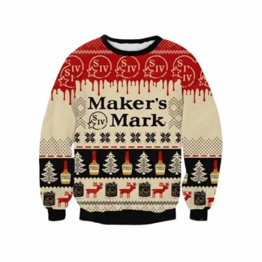 Discover Ugly Christmas Maker’s Mark Whis*key Sweatshirt