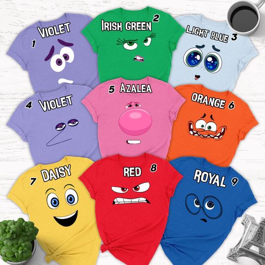 Discover Inside Out Halloween Costume, Disney Inside Out Shirt, Inside Out Family Matching Tee, Inside Out Characters Shirt, Inside Out 2 Movie Gift