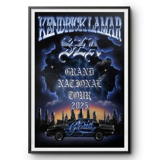 Discover Kendrick Lamar Grand National Tour 2025 Poster