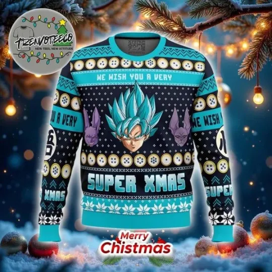 Discover A Very Saiyan Christmas Dragon Z Xmas Ball Ugly Christmas Sweater