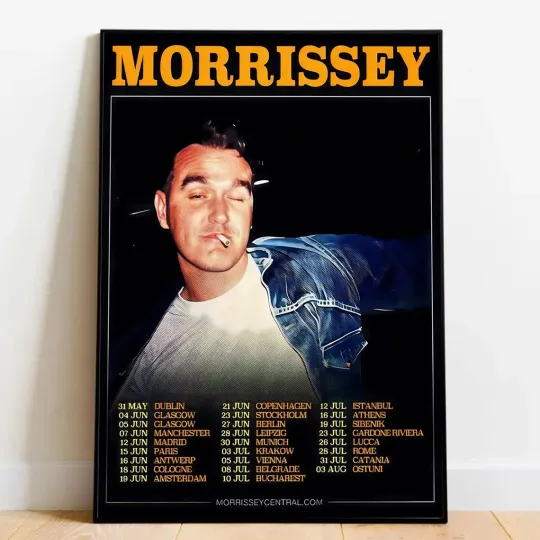 Discover MORRISSEY Live 2025 UK & Europe Tour Poster Music Rock Concert Print No Frame