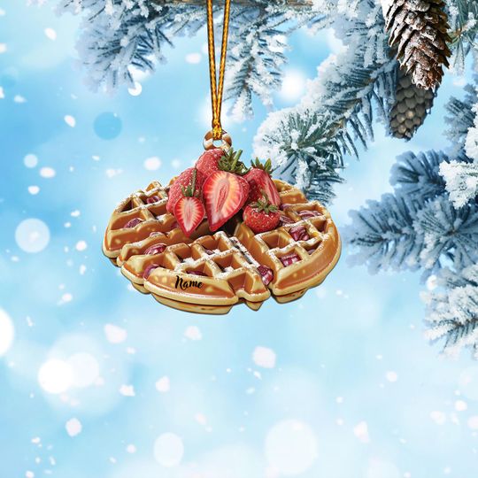 Discover Strawberry Waffle Christmas Ornament, Strawberry Waffle Lovers Ornament, Food Cake Lovers Ornament, Christmas Tree Decor TD-1114-VJ1O