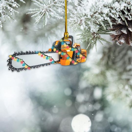 Discover Personalized Chainsaw Christmas Ornament, Arborist Christmas Ornament Gift, Tree Cutter Ornament, Logger Tree Surgeon Gift TD-1023-WDKJ