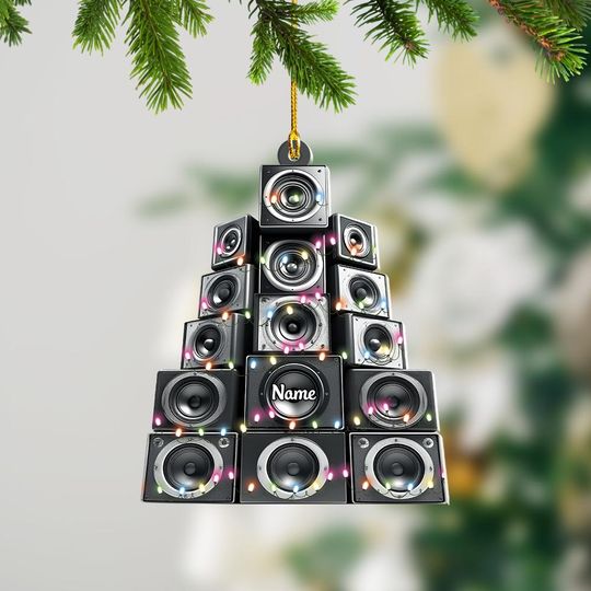Discover Personalized Music Speakers Ornament, Speakers Christmas Ornament, Speakers Hanging Ornament, Speakers Ornament Holiday Decor TD-1021-LG8A
