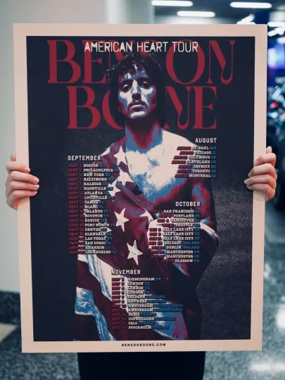 Discover benson boone 2025 tour poster