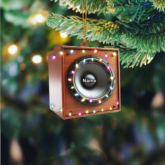 Discover Personalized Music Speakers Ornament, Speakers Christmas Ornament, Speakers Hanging Ornament, Speakers Ornament Holiday Decor TD-1031-AM12