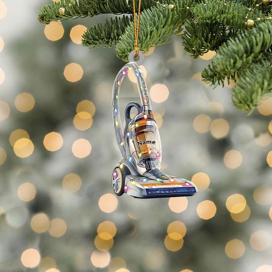 Discover Personalized Robotic Vacuum Cleaner Ornament, Vacuum Cleaner Christmas Ornament, Housekeeping Ornament Gift, Cleaner Ornament TD-1117-H42L